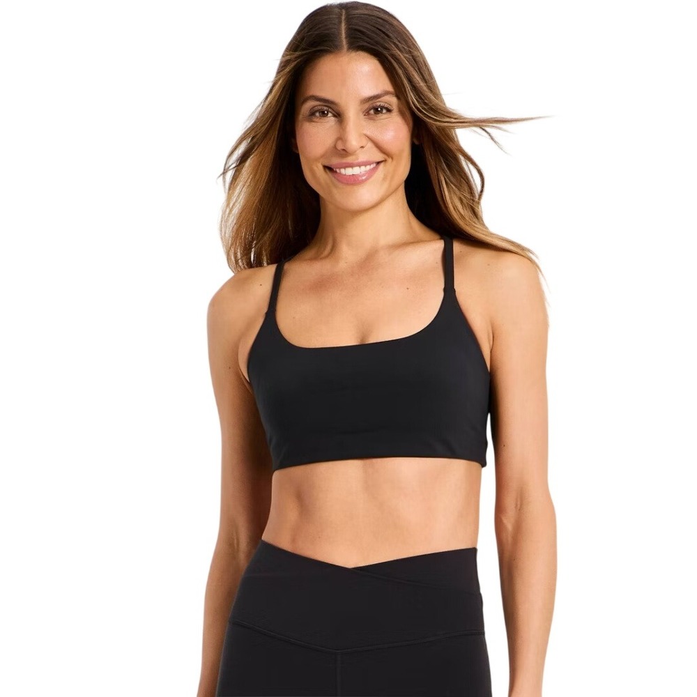All in Motion Women's Black Super Flex Light Support Sports Bra Size XS